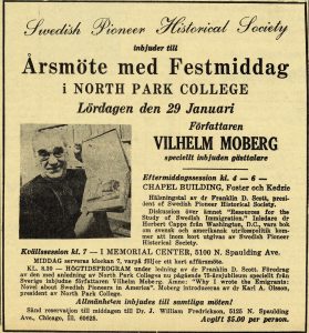 Vilhelm Moberg lecture 1966