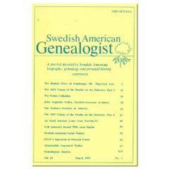 Swedish American Genealogist